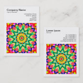 Square Photo (v3) - Abstract Kaleidoscoop 010 Visitekaartje (Voorkant / Achterkant)