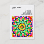 Square Photo (v3) - Abstract Kaleidoscoop 010 Visitekaartje (Achterkant)