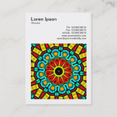 Square Photo (v3) - Abstract Kaleidoscoop 04 Visitekaartje (Achterkant)