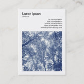 Square Photo (v3) - Blue Autumn - Cyanotype Visitekaartje (Achterkant)