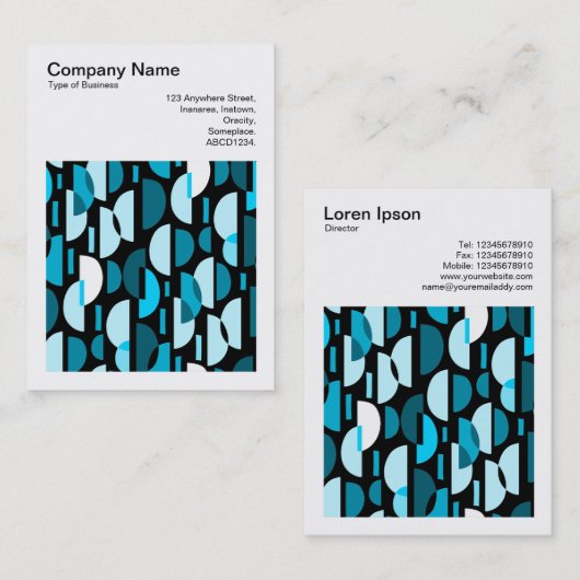 Square Photo (v3) - Crescent Pat 010921 - Sky Blue Visitekaartje (Voorkant / Achterkant)