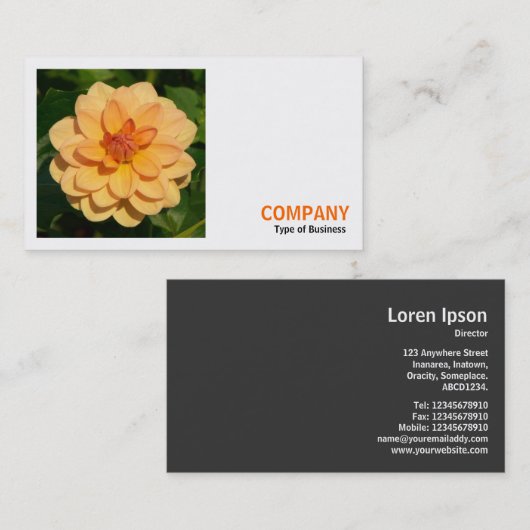 Square Photo (v3) - Dahlia 'David Howard' Visitekaartje (Voorkant / Achterkant)