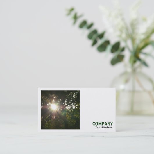 Square Photo (v3) - Sun in the Trees Visitekaartje (Staand voorkant)