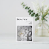 Square Photo (v3) - White Camellia Visitekaartje (Staand voorkant)