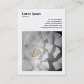 Square Photo (v3) - White Camellia Visitekaartje (Achterkant)