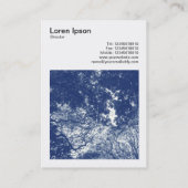 Square Photo (v3) - Woodland Canopy 02 - Cyanotype Visitekaartje (Achterkant)