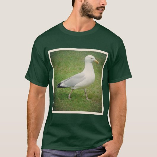 Square Photo - Walking Seagull T-shirt (Voorkant)