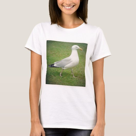 Square Photo - Walking Seagull T-shirt (Voorkant)