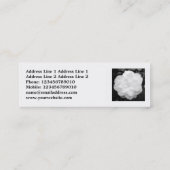 Square Photo - White Camelia Mini Visitekaartje (Achterkant)
