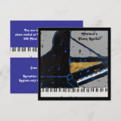 Square piano-uitnodiging voor overweging kaart (Voorkant / Achterkant)