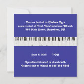 Square piano-uitnodiging voor overweging kaart (Achterkant)