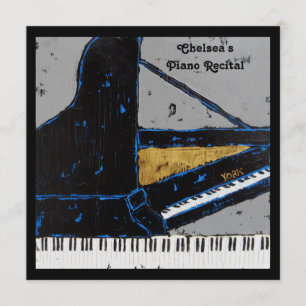 Square piano-uitnodiging voor overweging kaart