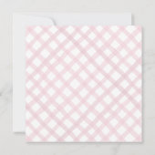 Square Pink Rocking Horse Girl Baby shower Uitnodi Kaart (Achterkant)