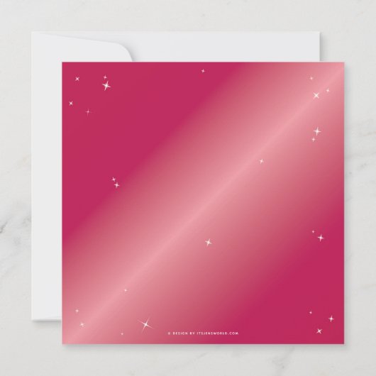 Square Pink Sparzing Spider Web Halloween Party Kaart (Achterkant)