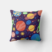 Square Planet and Space Theme Kussen (Achterkant)