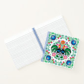 Square Poland Rooster Pattern Notitieboek (Binnen)