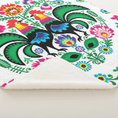 Square Poland Rooster Pattern Sherpa Deken (3/4)