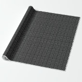 Square Prisms Black White Cadeaupapier (Uitgerold)