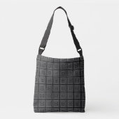 Square Prisms Black White Crossbody Tas (Voorkant)