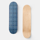 Square Prisms Navy Turquoise Paars Green White 2 Persoonlijk Skateboard (Voorkant)