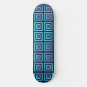 Square Prisms Navy Turquoise Paars Green White 2 Persoonlijk Skateboard (Voorkant)