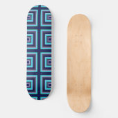 Square Prisms Navy Turquoise Paars Green White Persoonlijk Skateboard (Voorkant)