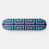 Square Prisms Navy Turquoise Paars Green White Persoonlijk Skateboard (Horizontaal)