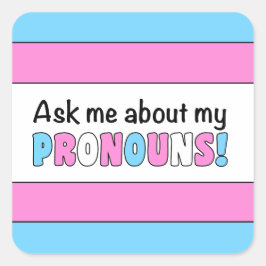 Square Pronouns Sticker (Trans Pride)
