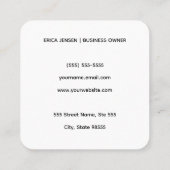 Square QR Social Media Contact Vierkante Visitekaartje (Achterkant)