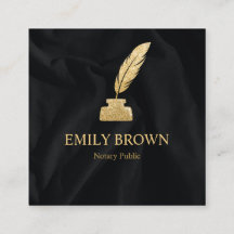 Square Quill notaris lening ondertekenaar zwart go