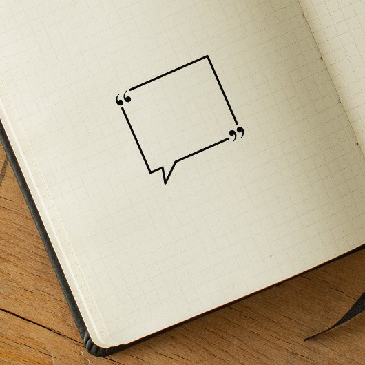 Square Quote Lijst, Tijdschrift Rubberstempel