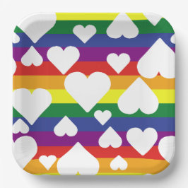 Square Rainbow Paper-Bord Papieren Bordje