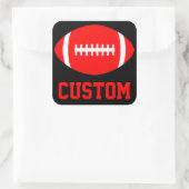 Square Red Football Sticker for Team Party of Game (Tas)