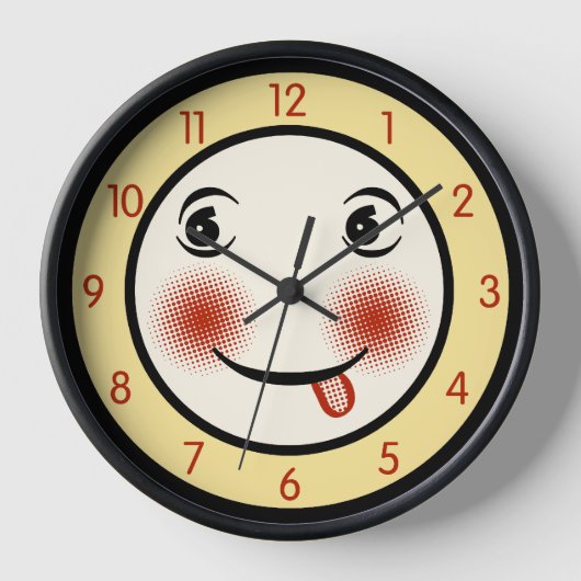 Square Retro Clock Face (Voorkant)