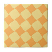 Square Retro  Yellow Pattern  Tegeltje (Voorkant)