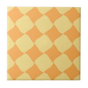 Square Retro  Yellow Pattern  Tegeltje