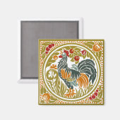 Square Rooster - Magnet (Voorkant / Achterkant)