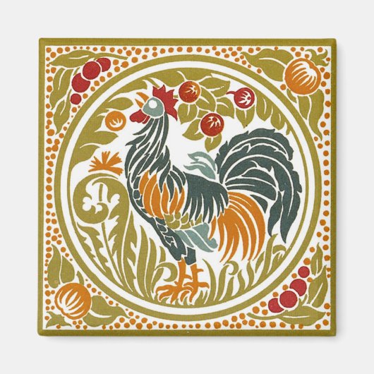 Square Rooster - Magnet (Voorkant)