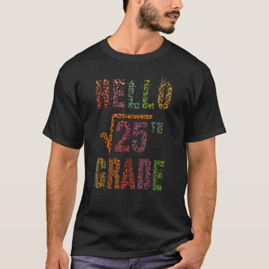 Square Root 25 Hallo 5e graad Wiskunde Stud leraar T-shirt (Voorkant)