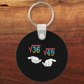 Square Root 36 49 Meme 67 Ice Cream Drip Math Teac Sleutelhanger (Voorkant)