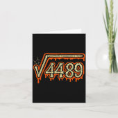 Square Root 4489 Equals 67 Geek Joke  Kaart (Voorkant)