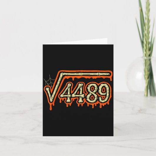Square Root 4489 Equals 67 Geek Joke Kaart (Voorkant)