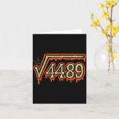 Square Root 4489 Equals 67 Geek Joke Kaart (Gele Bloem)