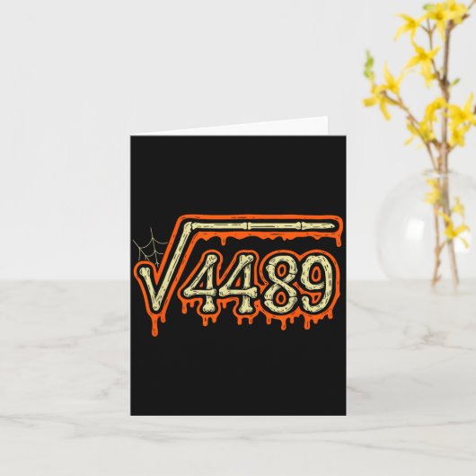 Square Root 4489 Equals 67 Geek Joke  Kaart (Gele Bloem)