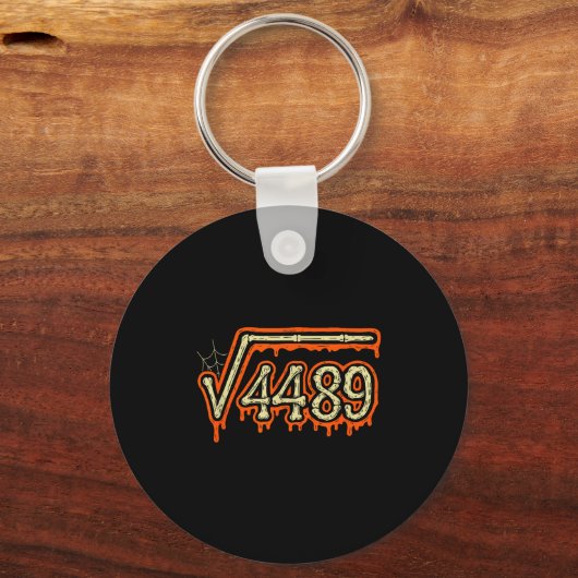 Square Root 4489 Equals 67 Geek Joke  Sleutelhanger (Voorkant)