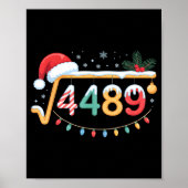 Square Root 4489 Funny 67 Meme Math Teacher 6 7 Ch Poster (Voorkant)