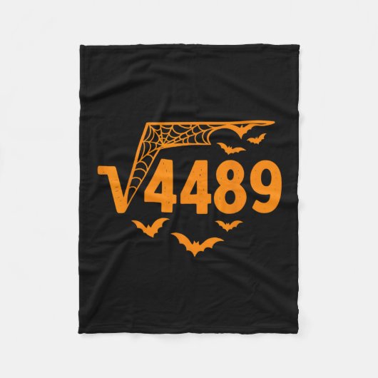 Square Root 4489 Funny Halloween Meme 67 Math Teac Fleece Deken (Voorkant)