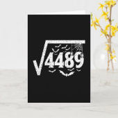 Square Root 4489 Funny Halloween Meme 67 Math Teac Kaart (Gele Bloem)
