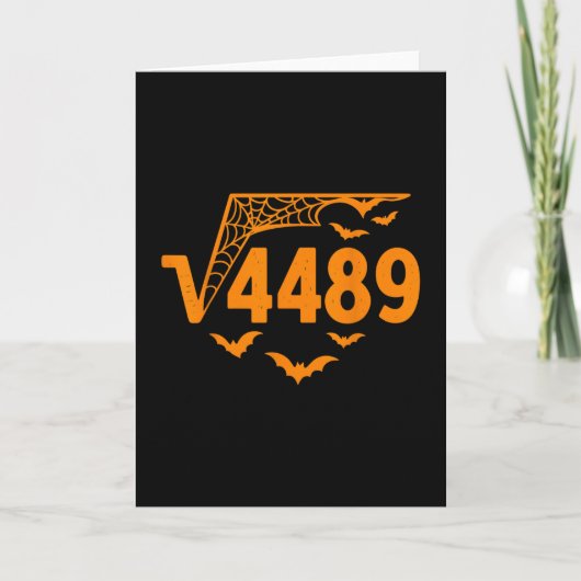 Square Root 4489 Funny Halloween Meme 67 Math Teac Kaart (Voorkant)