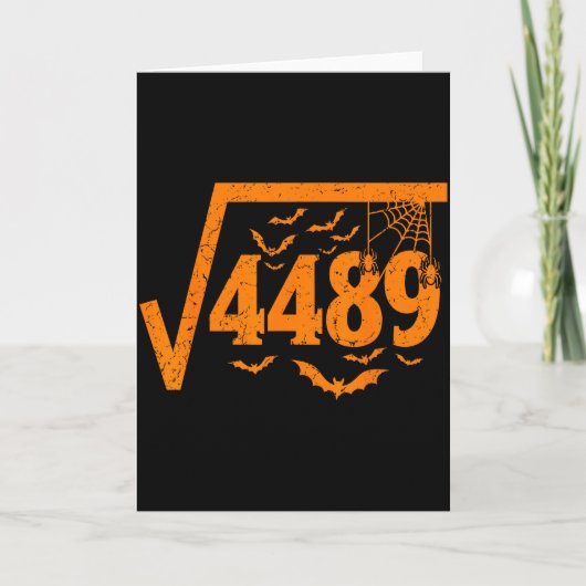 Square Root 4489 Funny Halloween Meme 67 Math Teac Kaart (Voorkant)